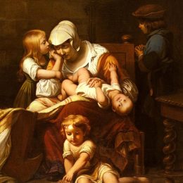 《年轻的母亲和她的孩子》保罗·德拉罗什(Paul Delaroche)高清作品欣赏