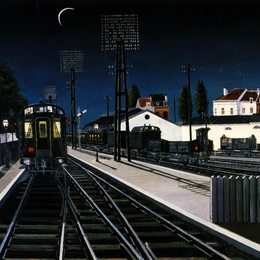 《傍晚列车》保罗·德尔沃(Paul Delvaux)高清作品欣赏