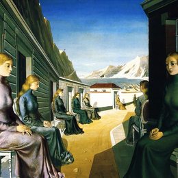 《塞伦村》保罗·德尔沃(Paul Delvaux)高清作品欣赏