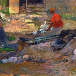 《一个小洗衣工》保罗·高更(Paul Gauguin)高清作品欣赏