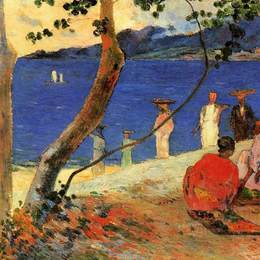 《海滨》保罗·高更(Paul Gauguin)高清作品欣赏