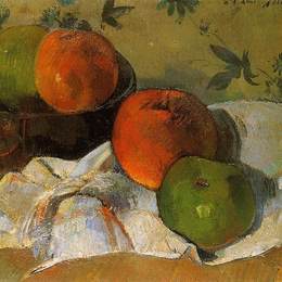 《碗里的苹果》保罗·高更(Paul Gauguin)高清作品欣赏