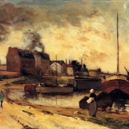 保罗·高更(Paul Gauguin)高清作品:Cail Factories and Quai of Grenelle