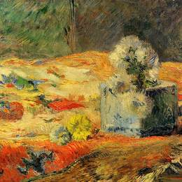 《鲜花和地毯》保罗·高更(Paul Gauguin)高清作品欣赏