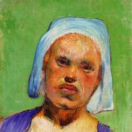 保罗·高更(Paul Gauguin)高清作品:Head of a Breton (Marie Louarn)