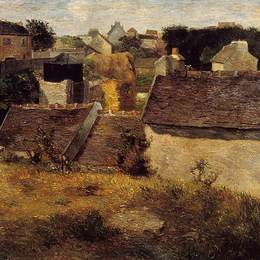 《沃日拉尔住宅》保罗·高更(Paul Gauguin)高清作品欣赏