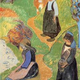 《在布列塔尼地区》保罗·高更(Paul Gauguin)高清作品欣赏