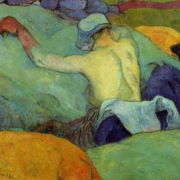 《在热中（猪）》保罗·高更(Paul Gauguin)高清作品欣赏