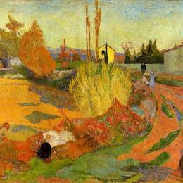 《阿尔勒风景》保罗·高更(Paul Gauguin)高清作品欣赏