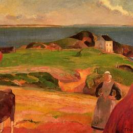 《帕尔杜的风景，孤零零的房子》保罗·高更(Paul Gauguin)高清作品欣赏