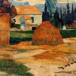 《阿尔勒附近的风景》保罗·高更(Paul Gauguin)高清作品欣赏