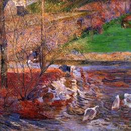 《雁景》保罗·高更(Paul Gauguin)高清作品欣赏