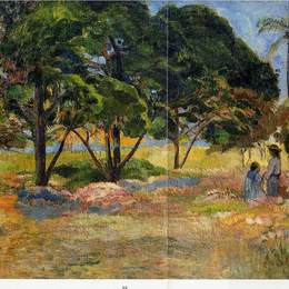 《三树景观》保罗·高更(Paul Gauguin)高清作品欣赏