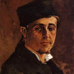 《戴着帽子的男人》保罗·高更(Paul Gauguin)高清作品欣赏