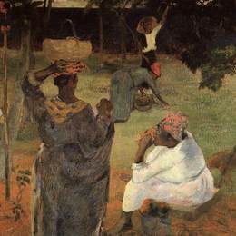 《芒果采摘者（马提尼克岛）》保罗·高更(Paul Gauguin)高清作品欣赏