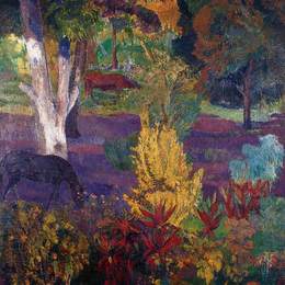 《马的马川景观》保罗·高更(Paul Gauguin)高清作品欣赏