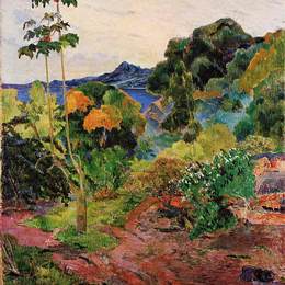 《马提尼克景观》保罗·高更(Paul Gauguin)高清作品欣赏