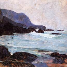 《贝朗格奈海岸》保罗·高更(Paul Gauguin)高清作品欣赏