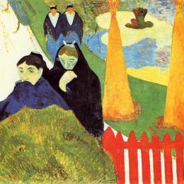 《阿勒斯的老妇人》保罗·高更(Paul Gauguin)高清作品欣赏
