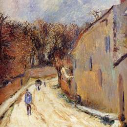 保罗·高更(Paul Gauguin)高清作品:Osny, rue de Pontoise, Winter