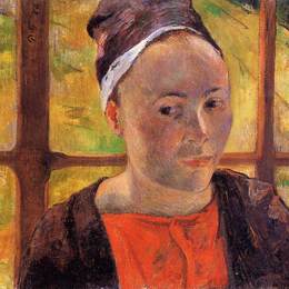 保罗·高更(Paul Gauguin)高清作品:Portrait of a woman (Marie Lagadu)