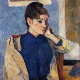 保罗·高更(Paul Gauguin)高清作品:Portrait of Madelaine Bernard