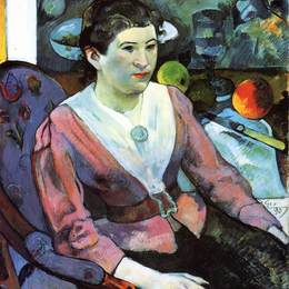 《反对塞尚静物世界的女性肖像》保罗·高更(Paul Gauguin)高清作品欣赏