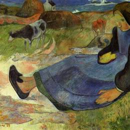 《布雷顿女孩》保罗·高更(Paul Gauguin)高清作品欣赏