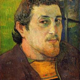 保罗·高更(Paul Gauguin)高清作品:Self portrait at Lezaven