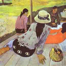 《午睡》保罗·高更(Paul Gauguin)高清作品欣赏