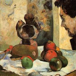 《静物与拉瓦尔简介》保罗·高更(Paul Gauguin)高清作品欣赏