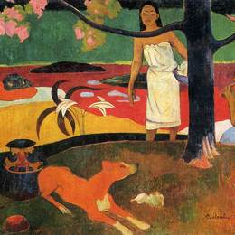 《大溪地牧场》保罗·高更(Paul Gauguin)高清作品欣赏