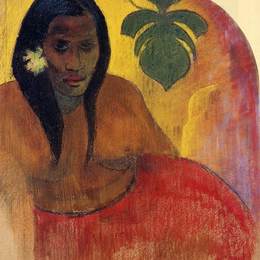 《大溪地女人》保罗·高更(Paul Gauguin)高清作品欣赏