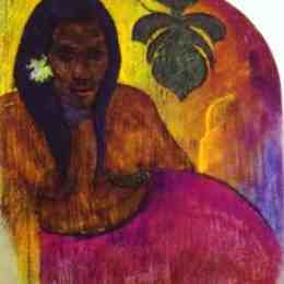 《大溪地女人》保罗·高更(Paul Gauguin)高清作品欣赏