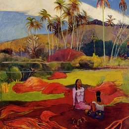 《手掌下的塔希提女人》保罗·高更(Paul Gauguin)高清作品欣赏