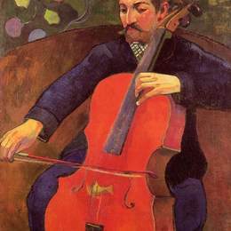 保罗·高更(Paul Gauguin)高清作品:The Cellist (Portrait of Upaupa Scheklud)