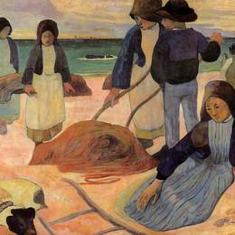 《海带采集者》保罗·高更(Paul Gauguin)高清作品欣赏