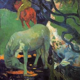 《白马》保罗·高更(Paul Gauguin)高清作品欣赏