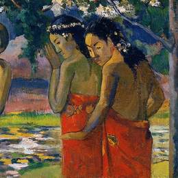 《三大溪地妇女》保罗·高更(Paul Gauguin)高清作品欣赏