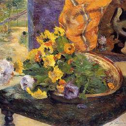 《做花束》保罗·高更(Paul Gauguin)高清作品欣赏