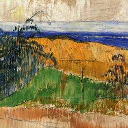 保罗·高更(Paul Gauguin)高清作品:View of the beach at Bellangenai