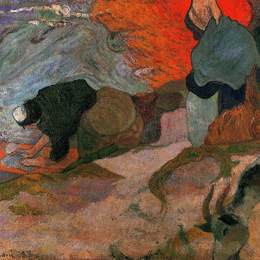 《洗衣妇》保罗·高更(Paul Gauguin)高清作品欣赏