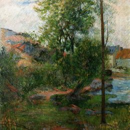 《阿文的柳树》保罗·高更(Paul Gauguin)高清作品欣赏