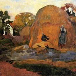 《黄草垛（金丰收）》保罗·高更(Paul Gauguin)高清作品欣赏