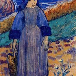 《海边的布雷顿少年》保罗·高更(Paul Gauguin)高清作品欣赏