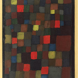 《用朱红口音表示方形的色彩和谐》保罗·克利(Paul Klee)高清作品欣赏