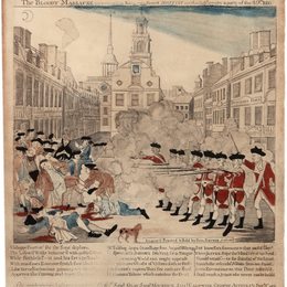 《1770年3月5日，国王街的血腥屠杀》保罗·列维尔(Paul Revere)高清作品欣赏