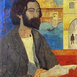 《埃米尔伯纳德在佛罗伦萨的肖像》保罗·塞律西埃(Paul Serusier)高清作品欣赏