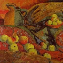 《苹果和罐子的静物》保罗·塞律西埃(Paul Serusier)高清作品欣赏