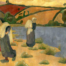 《莱塔河附近的水手妇女》保罗·塞律西埃(Paul Serusier)高清作品欣赏